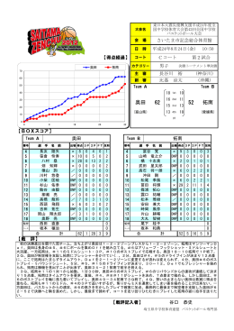奥田 62 52 拓南 - 埼玉県バスケットボール協会