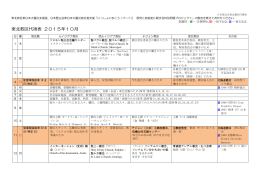 東北教区代祷表 2015年10月
