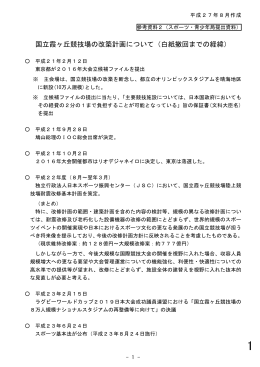 国立霞ヶ丘競技場の改築計画について（白紙撤回までの