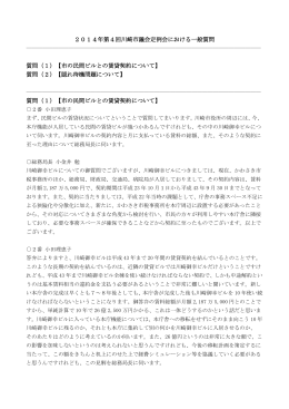 平成26年第4回定例会一般質問