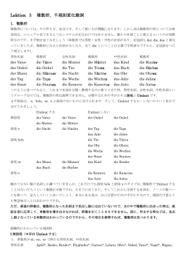 3課複数、不規則動詞の補足PDF