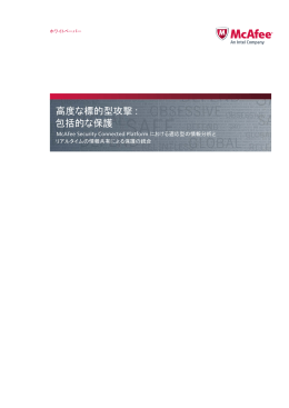 高度な標的型攻撃 : 包括的な保護