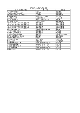 タイトル(巻次／版) 著 者 出版社 イソップのおはなし イソップ 岩波書店