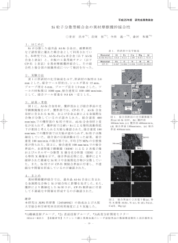 Si 粒子分散型軽合金の異材摩擦攪拌接合性