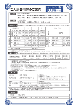 ご入居費用等のご案内