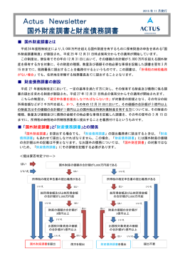 国外財産調書と財産債務調書