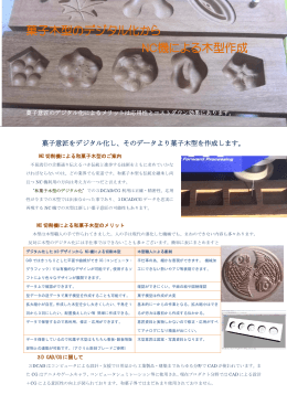 和菓子木型チラシ - 有限会社商品科学研究所