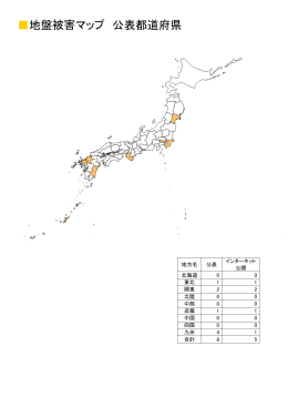 地盤被害マップ 公表都道府県