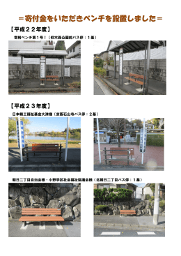 寄附によるバス停ベンチ設置状況（PDF：1.4MB）