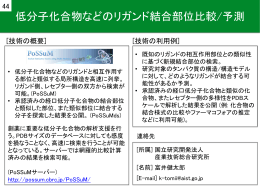 低分子化合物などのリガンド結合部位比較/予測