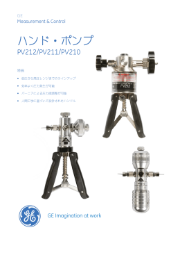 ハンド・ポンプ - GEセンシング＆インスペクション・テクノロジーズ