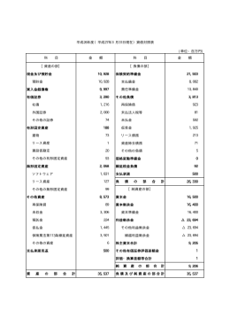 (単位：百万円) 現金及び預貯金 保険契約準備金 預貯金 支払備金 買入