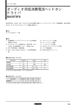 オーディオ用低消費電流ヘッドホン ドライバ BA3575FS