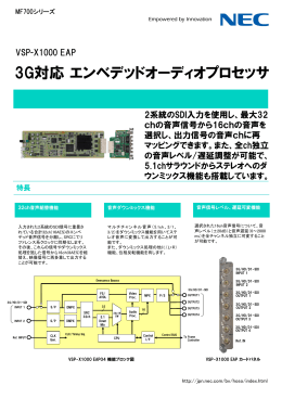 3G対応エンベデッドオーディオプロセッサ - 日本電気