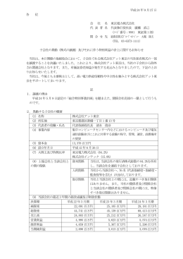 及びそれに伴う特別利益の計上に関するお知らせ（PDF
