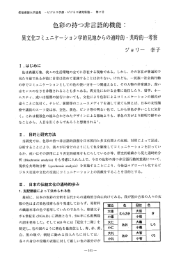 色彩の持つ非言語的機能ニ - ASKA-R:愛知淑徳大学 知のアーカイブ