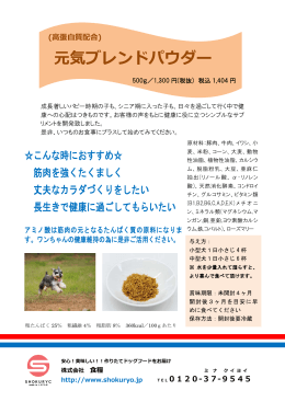 (高蛋白質配合) 元気ブレンドパウダー