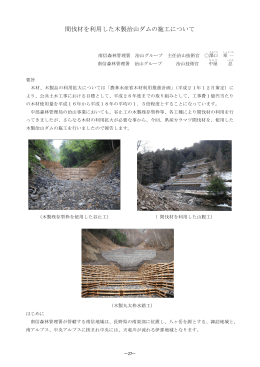 間伐材を利用した木製治山ダム（PDF：2734KB）