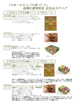 「日本一のりんごの里づくり」 板柳応援寄附金 記念品カタログ