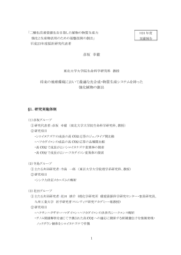 彦坂 幸毅 将来の地球環境において最適な光合成
