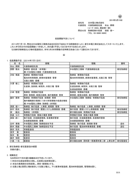 役員異動予定について