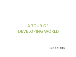 A Tour of the Developing World スライド（PDF）