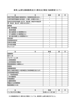 教育上必要な器械器具並びに標本及び模型（指導要領10（7））