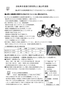 P3 自転車歩道通行原則禁止と嵐山町道路