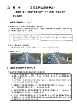道路法に基づく府道の構造の基準に関する条例（仮称）