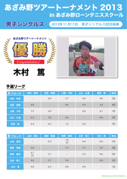 結果 ( PDF ) - あざみ野ローンテニススクール