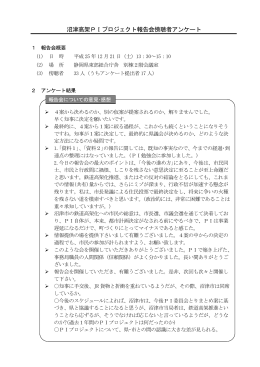 沼津高架PIプロジェクト報告会アンケート結果（PDF：255KB）