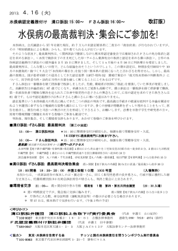 2013年4月16日(火) 水俣病認定義務付け 溝口訴訟15:00～ Fさん