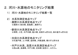 2．河川・水源地のモニタリング結果
