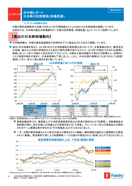 日本株の投資環境と相場見通し