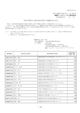 相鉄ホールディングス株式会社 所在不明株主の株式売却に関する異議