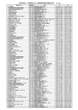 一般社団法人 彦根愛知犬上介護保険事業者協議会名簿 （五十音順）