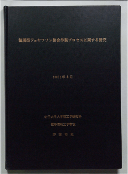 積層型ジョセフリ ン接合作製プロセスに関する研究