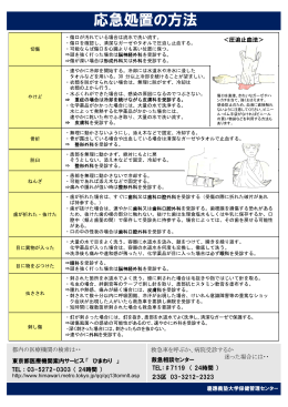 応急処置の方法 - 慶應義塾大学保健管理センター