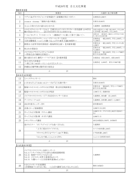 平成26年度 事業決算(自主事業)