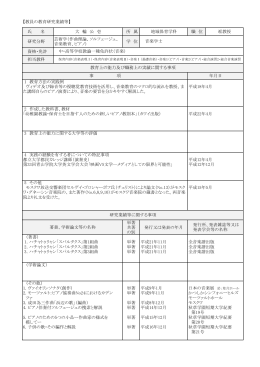 【教員の教育研究業績等】 氏 名 大 輪 公 壱 所 属