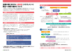 北里大学における人権侵害（ハラスメント） 防止への取り組みについて