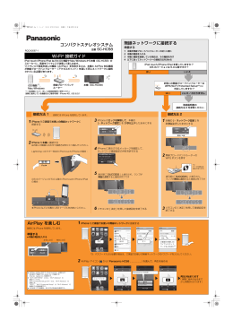 コンパクトステレオシステム Wi-Fi® 接続ガイド 無線