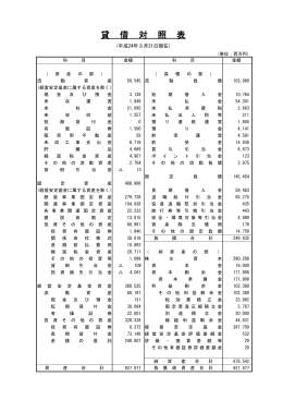 貸 借 対 照 表