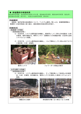 林地残材の有効利用