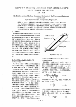 平面アンテナ (Micr。 Strip~LineAntenna) の試作と測定器による葦平価