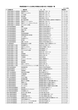 青森県旅館ホテル生活衛生同業組合加盟の受入可能施設一覧