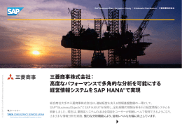 三菱商事株式会社： 高度なパフォーマンスで多角的な分析を