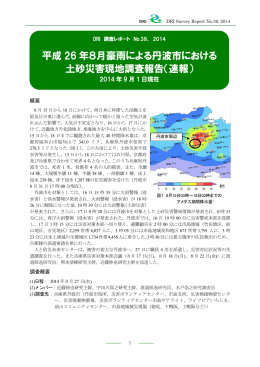 平成 26 年8月豪雨による丹波市における 土砂災害現地調査報告（速報）