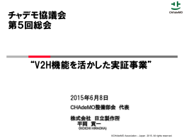 V2H機能を活かした実証事業
