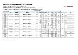 平成26年度 高性能建材対象製品規格表 （製品単体R2.7未満）